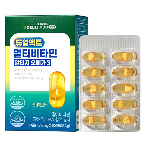 듀얼액트 멀티비타민 알티지오메가3 1210mg 30캡슐