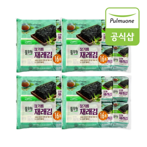 풀무원 참기름 재래김 도시락 4g (64개)