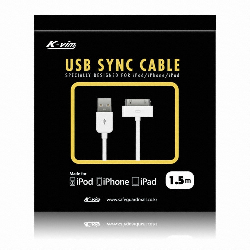 디지시스 K-vim iPhone·iPad USB 데이터·충전 케이블 (1.5m)_이미지