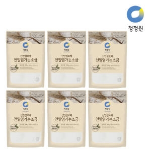 청정원 천일염 가는 소금 500g (6개)_이미지