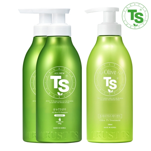 TS 올뉴 TS 샴푸 500g 2개+올리브 TS 트리트먼트 500ml 3종세트_이미지