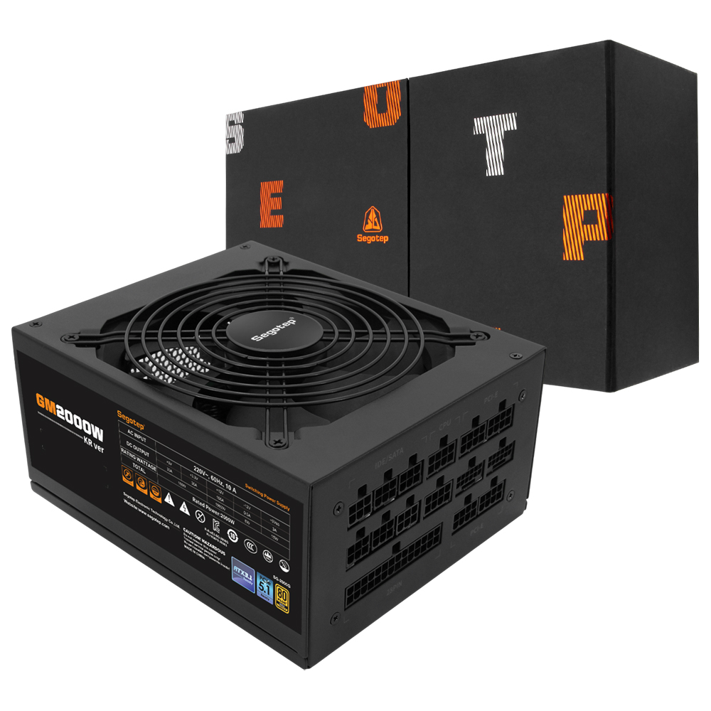 Segotep GM2000W 80PLUS골드 풀모듈러 ATX3.1 블랙이미지입니다. 누르면 해당 게시물로 새창이동합니다.