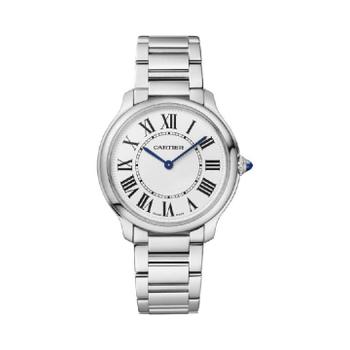 까르띠에 남성 롱드 머스트 드 워치 36mm 쿼츠 스틸 WSRN0034