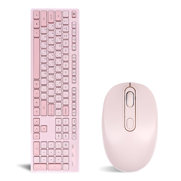 몬스타 가츠 X104W 콤보 무선 키보드 마우스 세트 (딸기 샤베트)_이미지