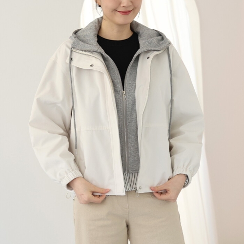 웬디즈갤러리 조슈아 이중 배색 후드 점퍼 /여성 데일리 봄 가을 UJP103