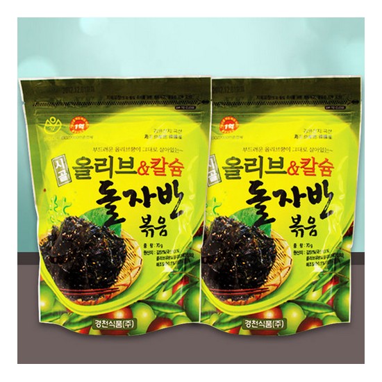경천식품 시골 올리브&칼슘 돌자반 볶음 지퍼백 70g (5개)