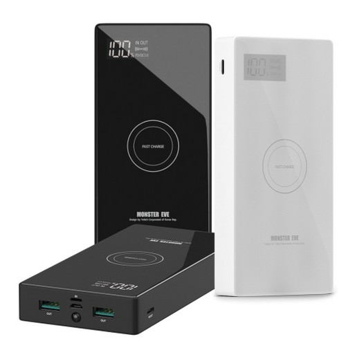 요이치 몬스터 이브 무선충전 보조배터리 YB-K20000 20000mAh_이미지