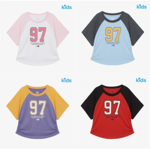 <b>노스페이스</b>키즈 NT7UR10 키즈 걸즈 앤 그루브 <b>반팔</b> 라운드 <b>티</b>