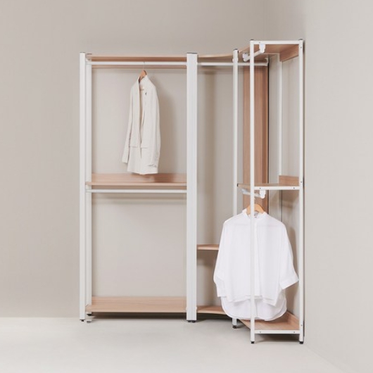 온월가구 아이언 코너 2단행거형 드레스룸 세트 2200_이미지