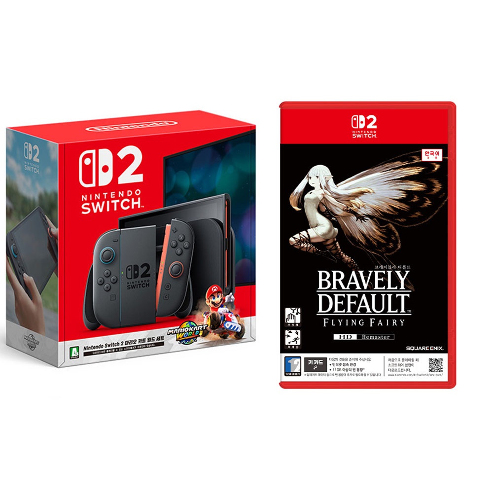 Nintendo 닌텐도 스위치 2 마리오 카트 월드 게임 타이틀 세트 (브레이블리 디폴트)