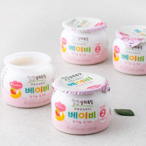 매일유업 상하목장 유기농 베이비 요구르트 딸기,바나나 2단계 85g