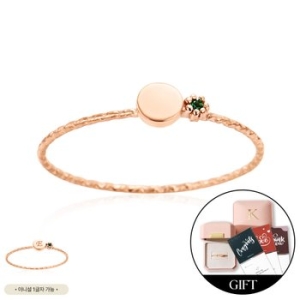 비앤비골드 14K 원형 플라워볼 각인 탄생석 커스텀 반지 SRS41938