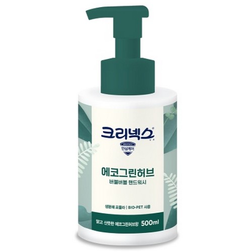 크리넥스 버블버블 핸드워시 에코 그린허브 500ml