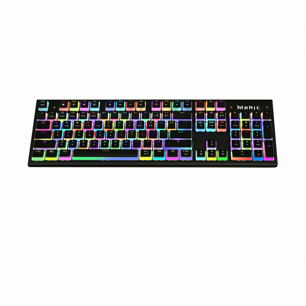마이크로닉스 MANIC X60 RGB 마닉축 축교환 with 푸딩키캡 (적축)_이미지