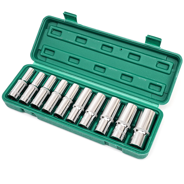 롱 복스알 육각소켓 크롬 세트 (10pcs)
