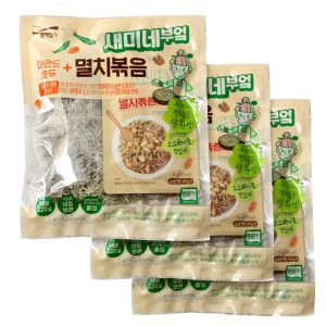 청해명가 새미네부엌 아몬드 호두 멸치볶음 반찬 밥반찬 밀키트 220g 1+1+1이미지입니다. 누르면 해당 게시물로 새창이동합니다.