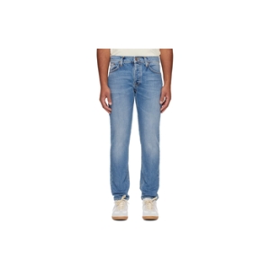 누디진 남성 블루 솔리드 올리 데님 진 252078M186033