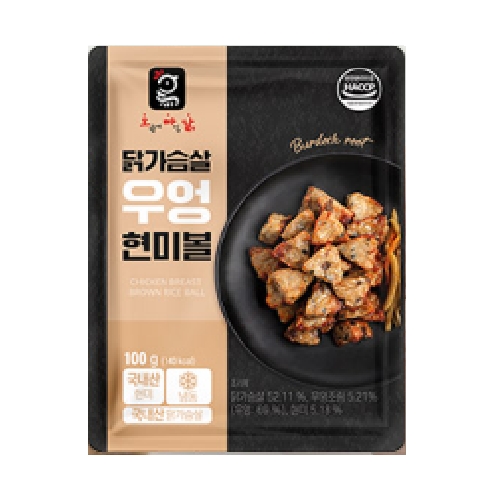 허닭프렌즈 오빠닭 닭가슴살 우엉현미볼 100g (10개)