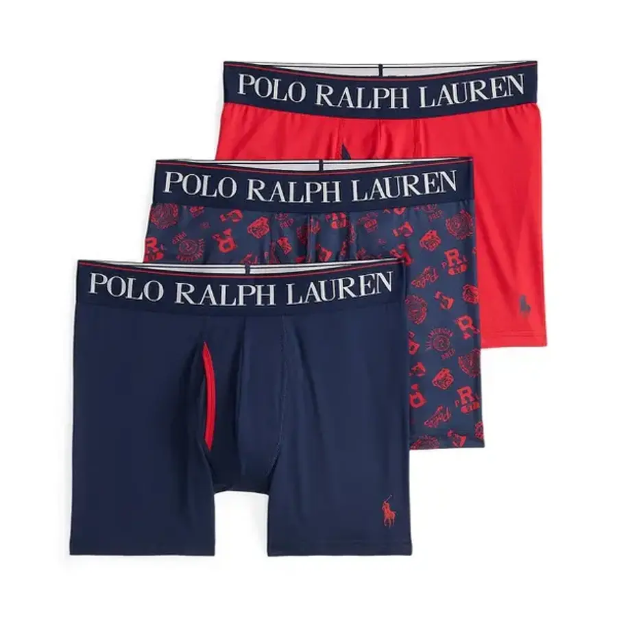 폴로 랄프로렌 남성 드로즈 팬티 3 팩 4D Flex Cooling Microfiber 박서 브리프 845563