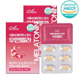 뉴트리너스 식물성 멜라토닌 함유 우먼멜라 600mg 30정 (2개)