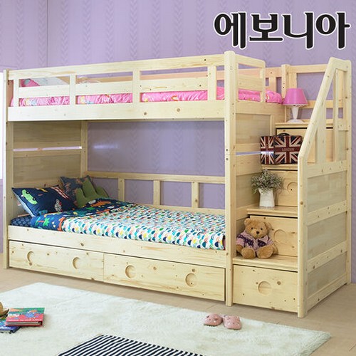에보니아 미키 분리형 2층침대 SS (매트별도)_이미지