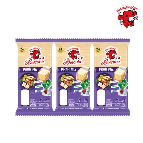 벨그룹 벨큐브 래핑카우 피크닉믹스 24큐브 125g [3개]