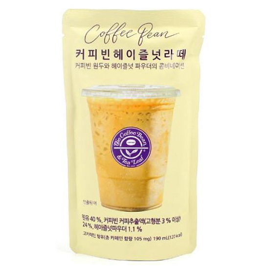 커피빈 헤이즐넛 라떼 190ml (10개)_이미지