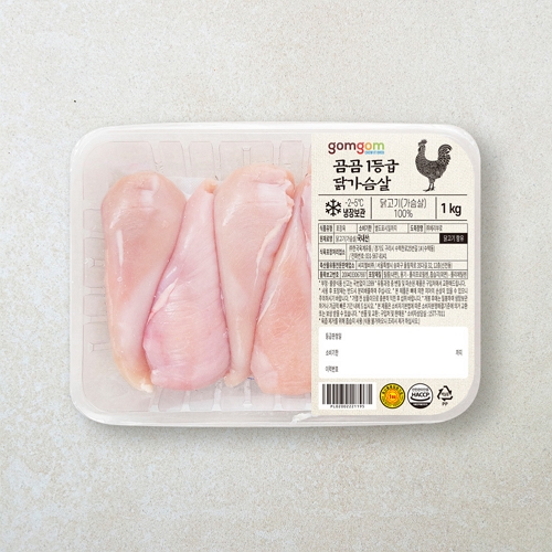 곰곰 1등급 닭가슴살 냉장 1kg 1개_이미지