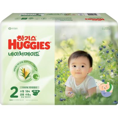 유한킴벌리 하기스 2025 네이처메이드 밴드형 2단계-공용 (58매)