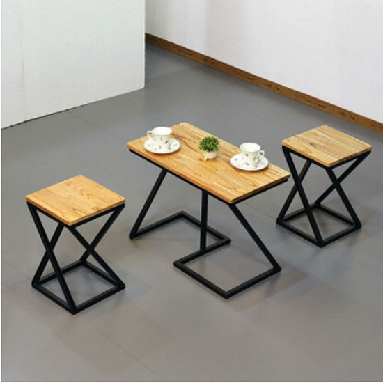 우아미가구 미토리 식탁 680x360 (의자2개)