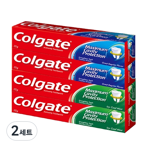 치약 플레이버 175g 2p + 쿨민트 175g 2p 2세트