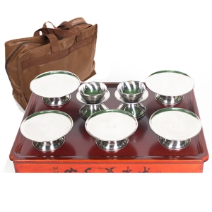 늘해랑 남원공방 스텐 성묘용 제기세트 (+성묘상+커버)_이미지