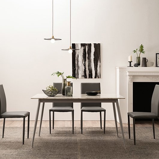 삼익가구 엠폴리 대리석 식탁 1400 (의자4개)_이미지