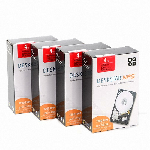 HGST Deskstar NAS 패키지 7200/128M HDN726040ALE614 (4x4TB)_이미지
