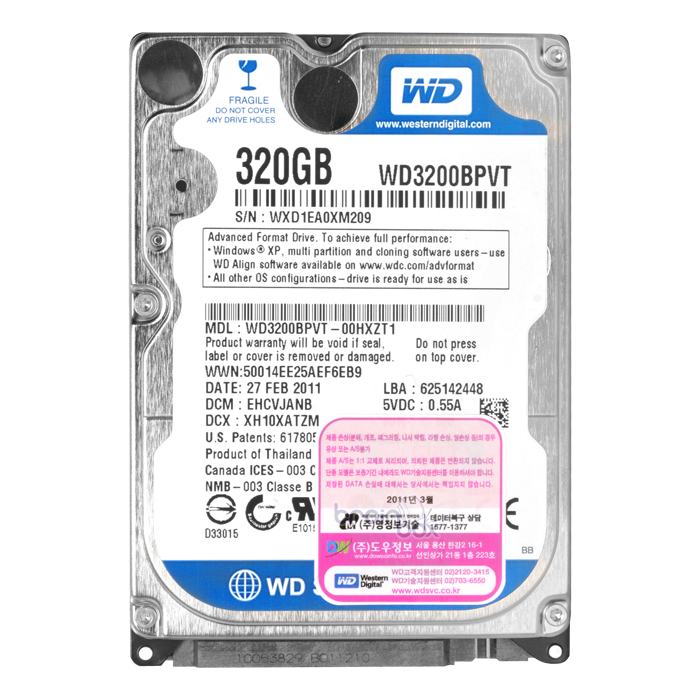 Scorpio Blue SATA2/5400/8M/노트북용/해외구매