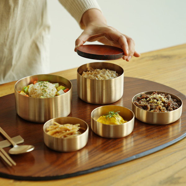  놋담 방짜유기 우디 1인 반상기 풀세트