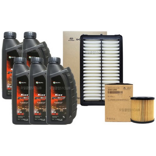 레이싱 0W30 5L + 순정필터 현대 쏘나타DN8 2.0 가솔린