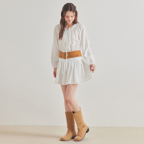 포커스 셔링 포인트 프릴넥 미니 원피스 PBBF6S1OP3051