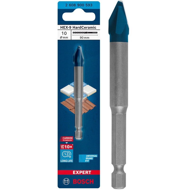 보쉬 EXPERT HEX-9 육각 하드세라믹 타일비트 10x90mm_이미지