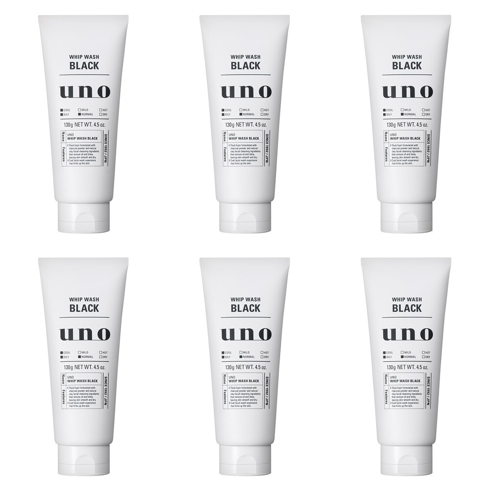 시세이도 우노 블랙 휩 워시 130g (6개)