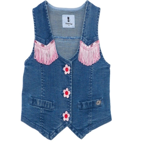 프렌치캣 Denim 수술 조끼 Q44DAV010_이미지