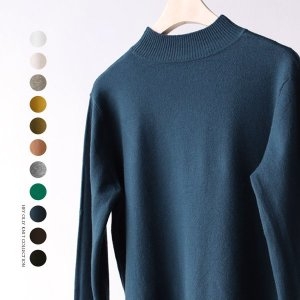 헤이올리 여성 베이직 반목폴라 니트 스웨터_NHK051