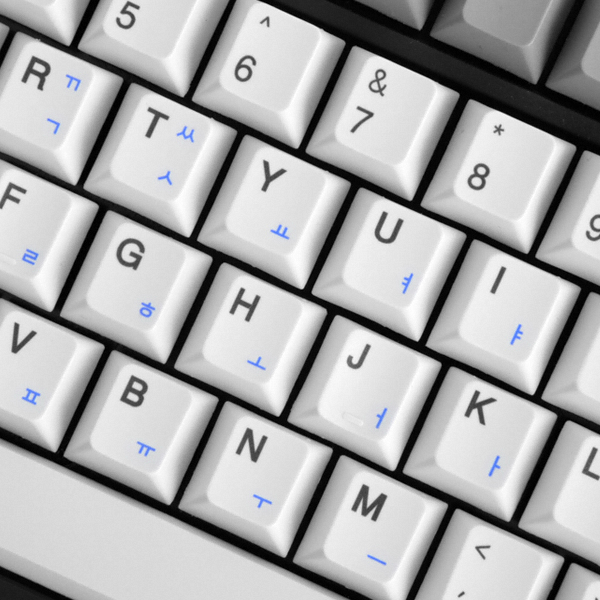 COX 145Key 염료승화 PBT 한글 포인트 컬러 키캡 (블루)_이미지