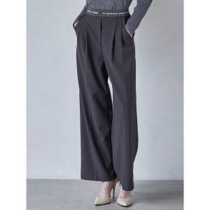 르니앤맥코이 샤인 레터링 배색 로고 밴딩 슬랙스 LM11SL103L_이미지