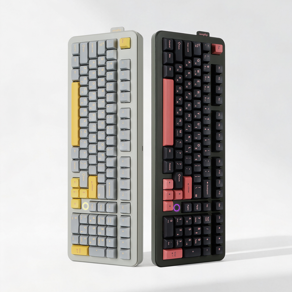 지클릭커 파도프로젝트 제주스위치 유무선 기계식 (머큐리 핑크)_이미지