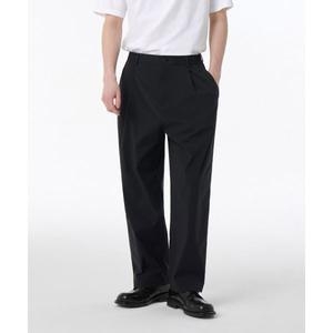 MUSINSA ANDAR D SOLOTEX 원 턱 와이드 컴포트 밴딩 팬츠 블랙 MMEPS107-BK 612287