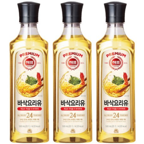 해표 바삭 요리유 500ml (3개)_이미지