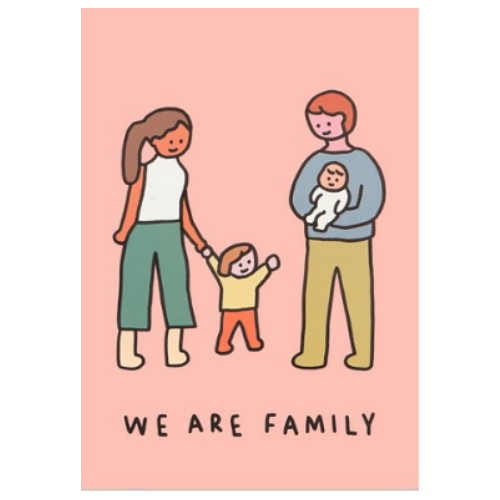 A3 포스터 네가족 1 핑크