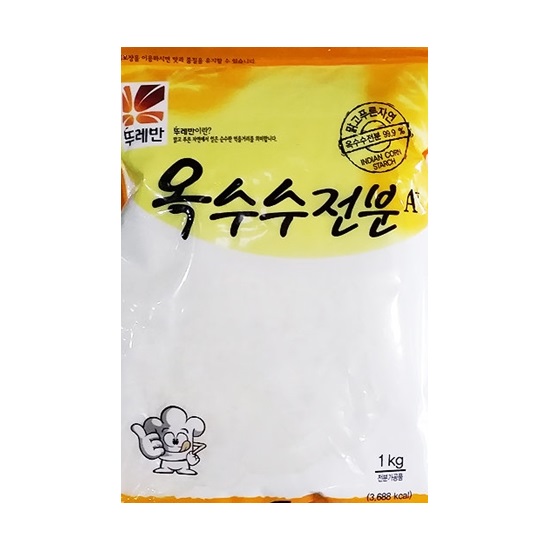 뚜레반 옥수수전분 1kg이미지입니다. 누르면 해당 게시물로 새창이동합니다.