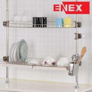 에넥스 2단 싱크대선반 기둥식 W800 단품 W800 2단